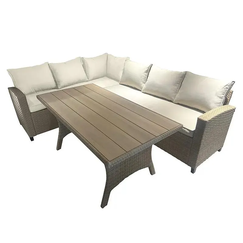 Hjørnesofa ute m/bord