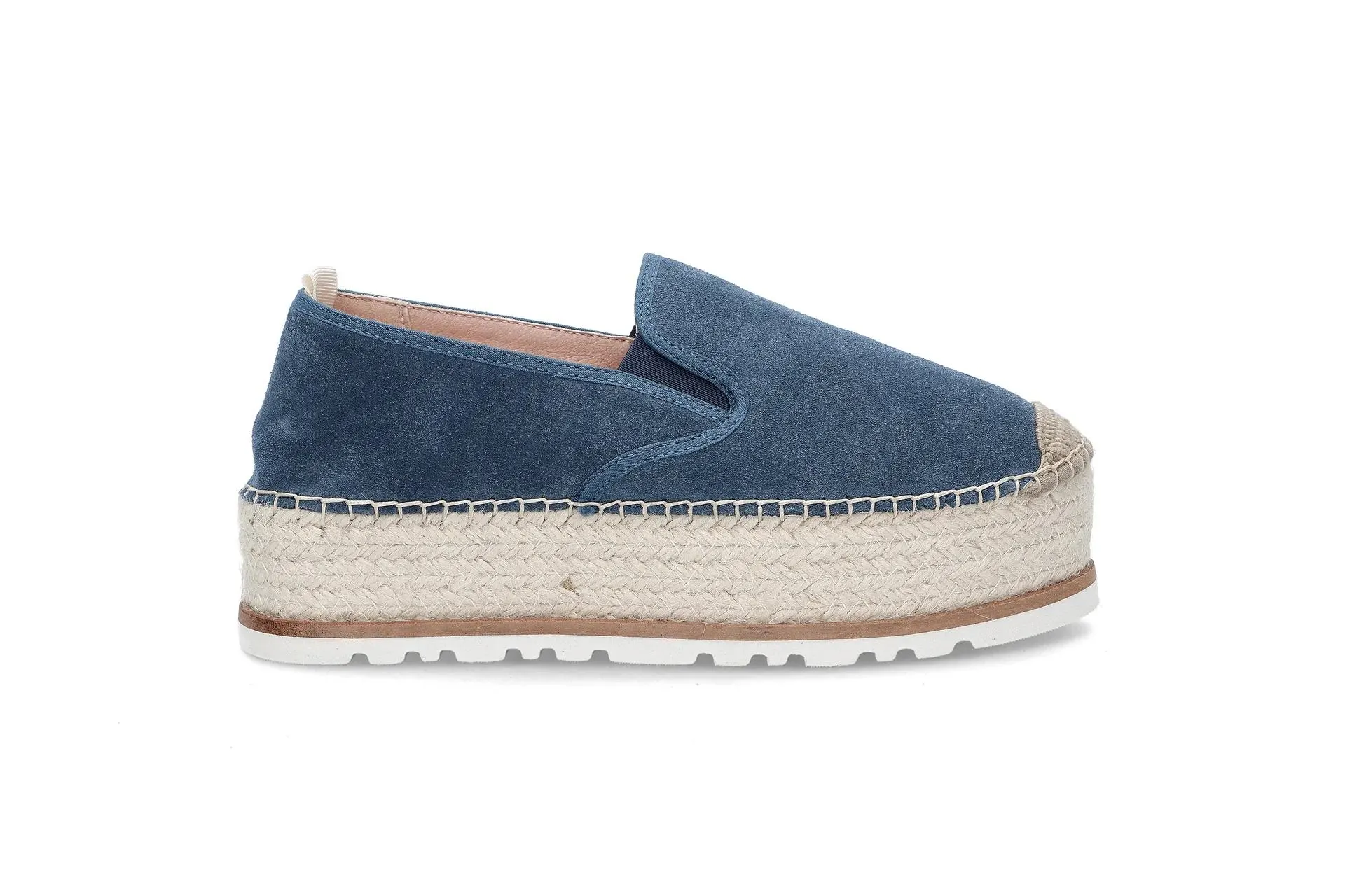 Espadrillos i semsket skinn