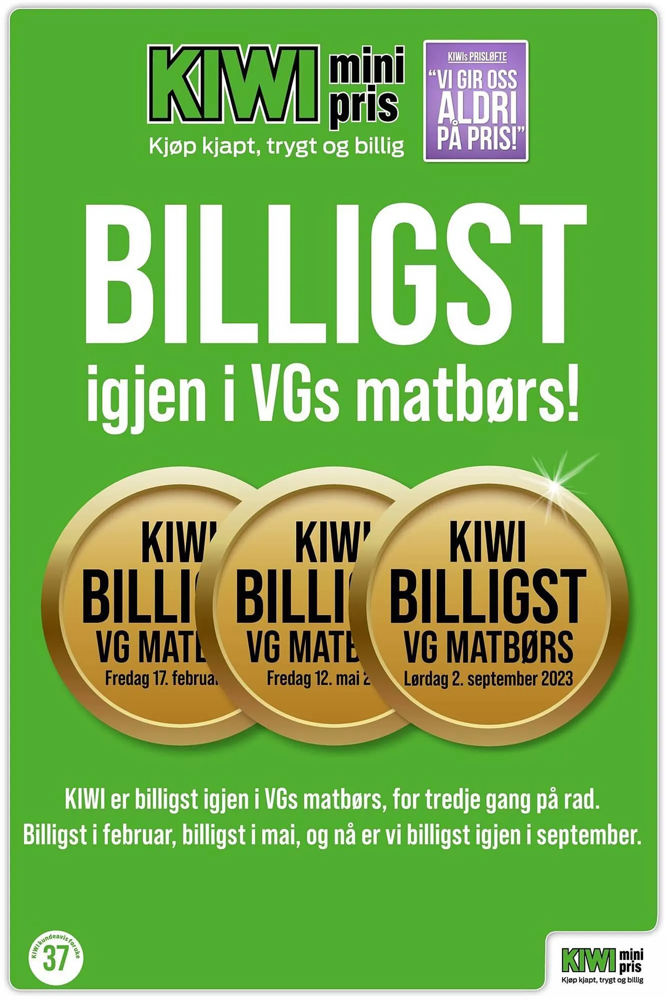 Kiwi Kundeavis fra 11. september til 16. september 2023 - kundeavisside 1