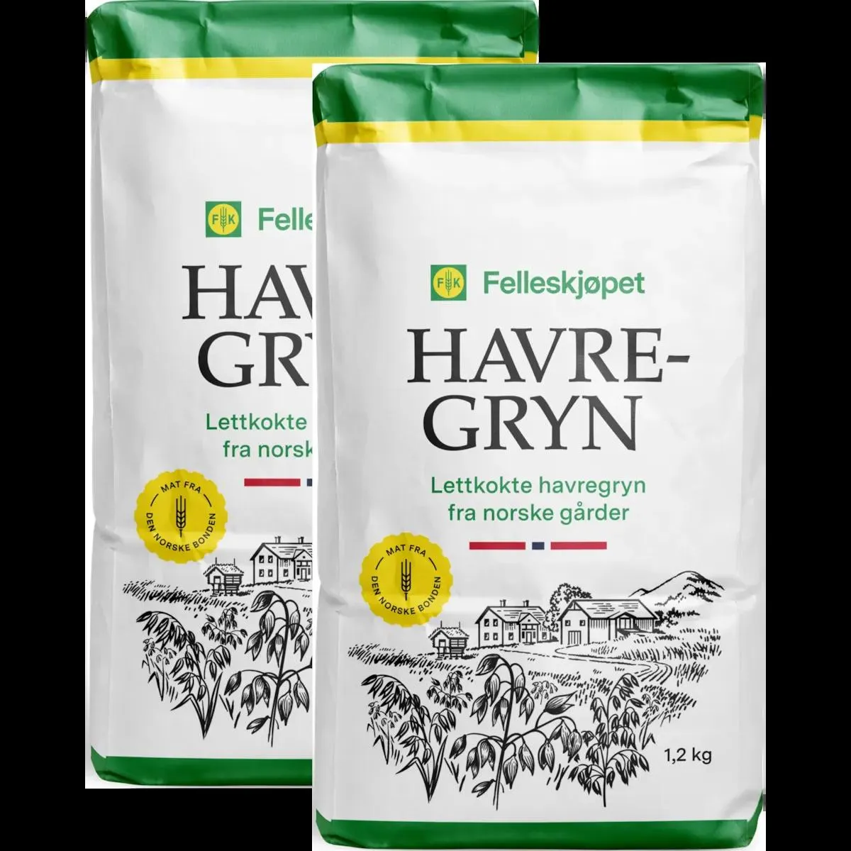 Havregryn 1,2 kg 2 stk