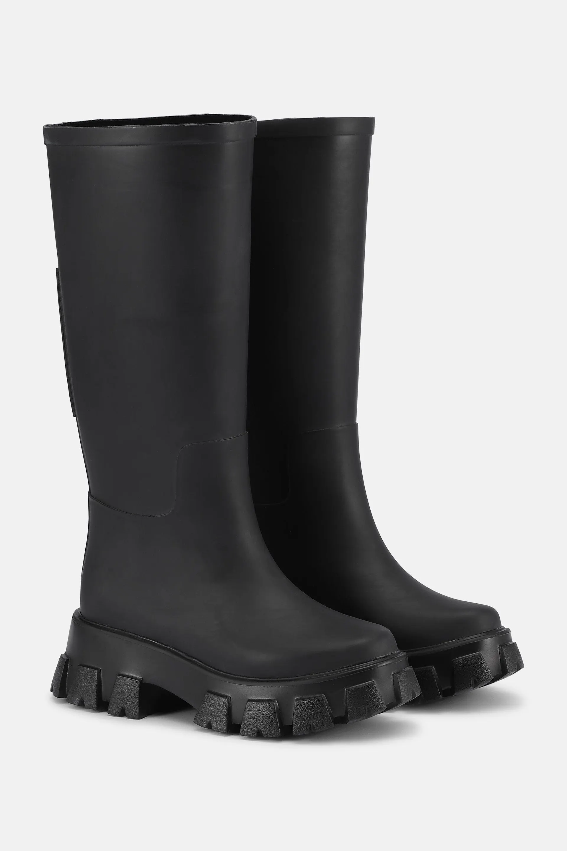 Long Rubber Boots - Black