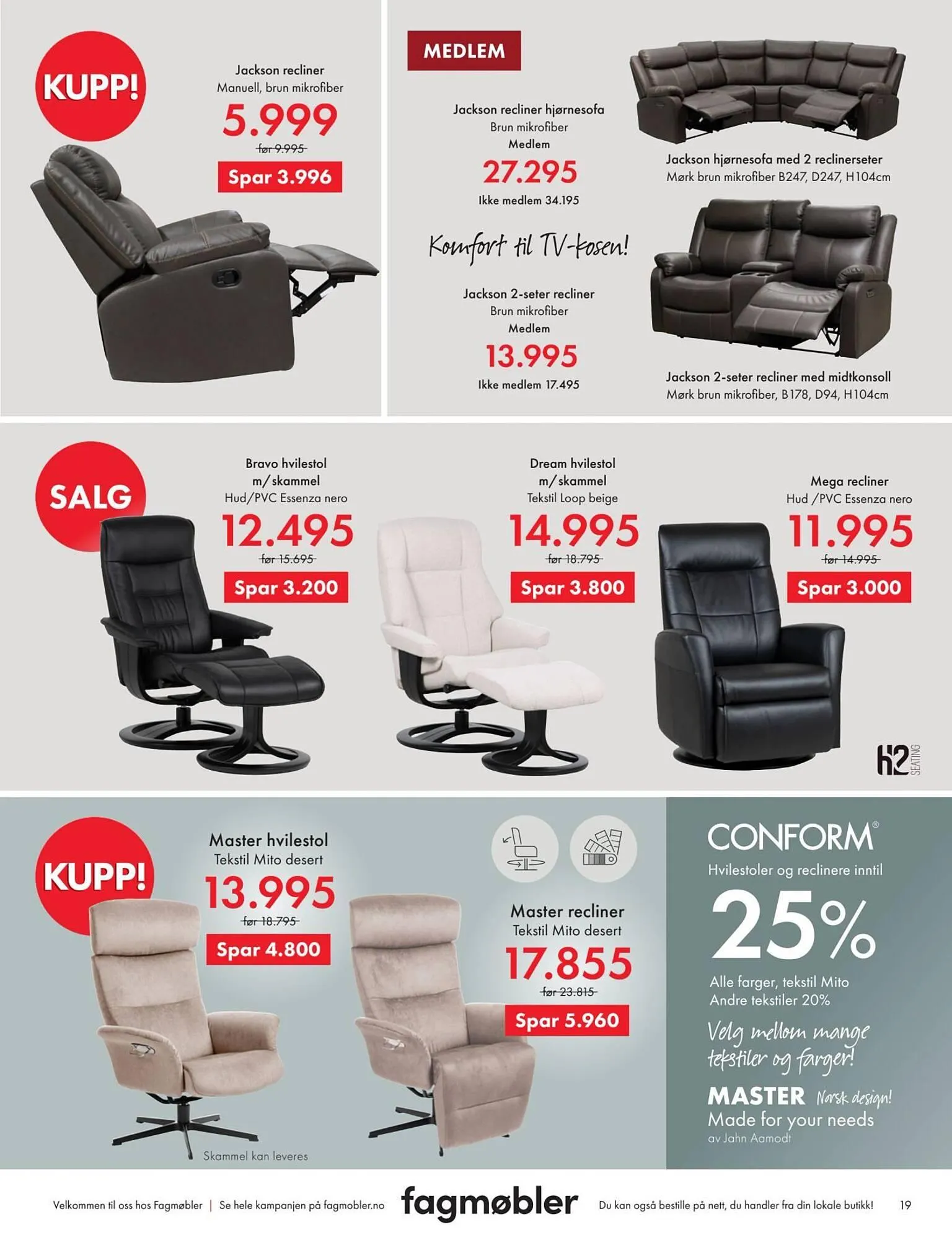 Fagmøbler kundeavis fra 1. februar til 1. mars 2026 - kundeavisside 19