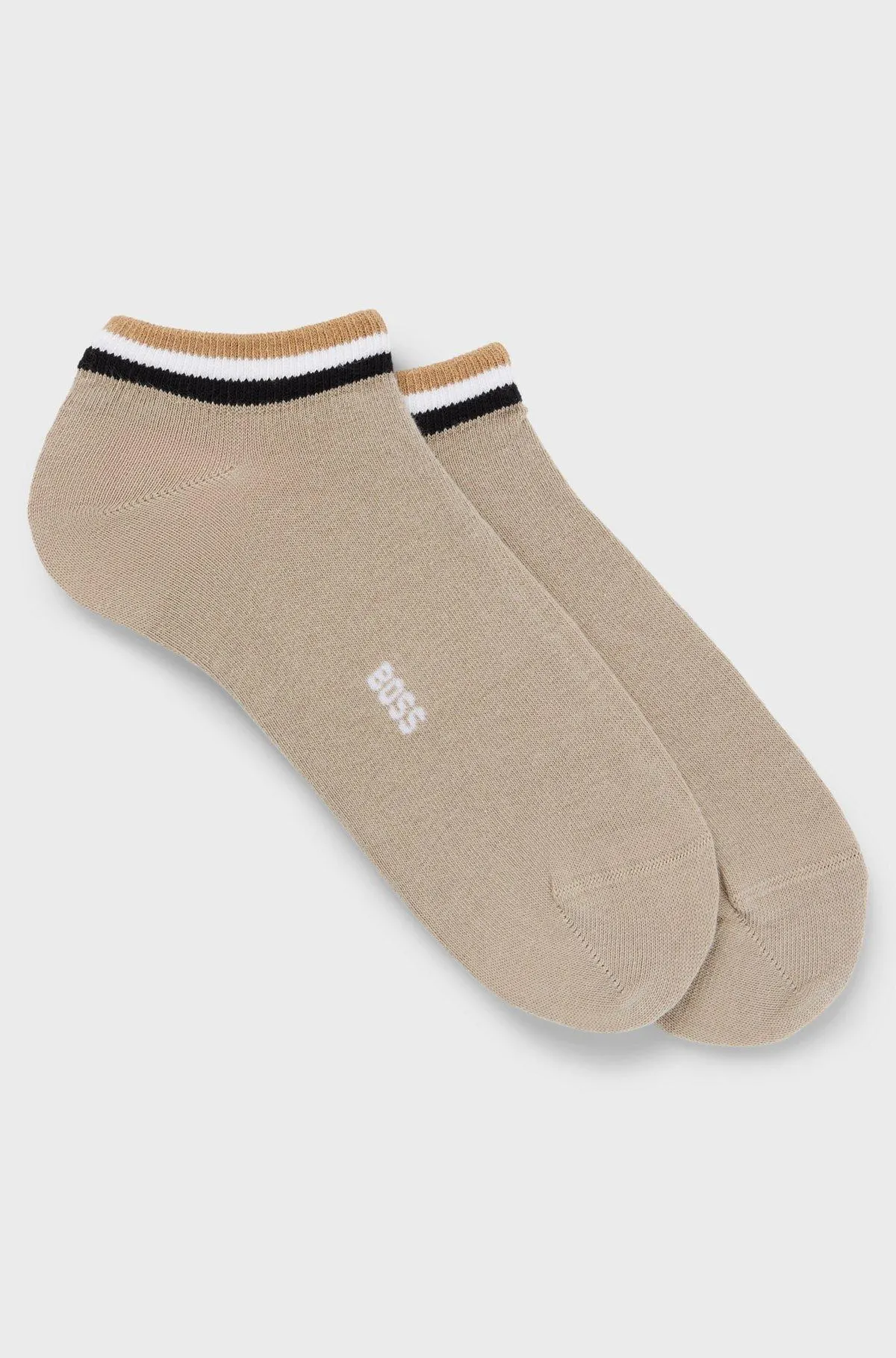 Two-pack of ankle-length socks with signature stripes