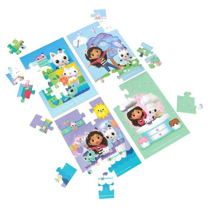 Gabbys Dollhouse Trepuslespill 4-Pakning 72 Brikker