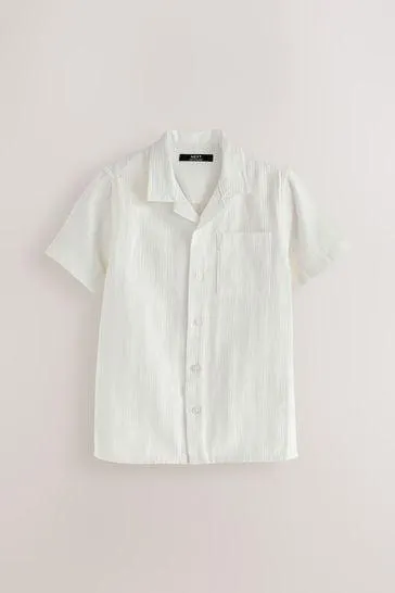 Short Sleeves Textured Stripe Shirt (3-16yrs)