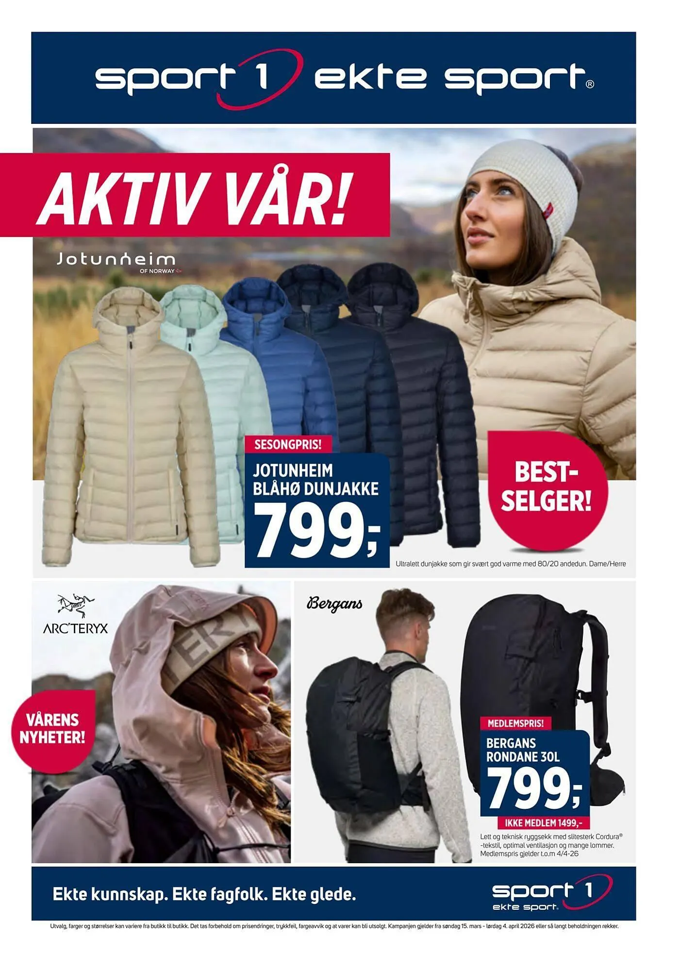 Sport 1 kundeavis fra 15. mars til 5. april 2026 - kundeavisside 1