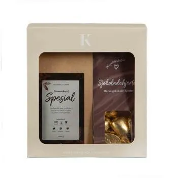 Gavepakke Spesialkaffe + sjokoladehjerte