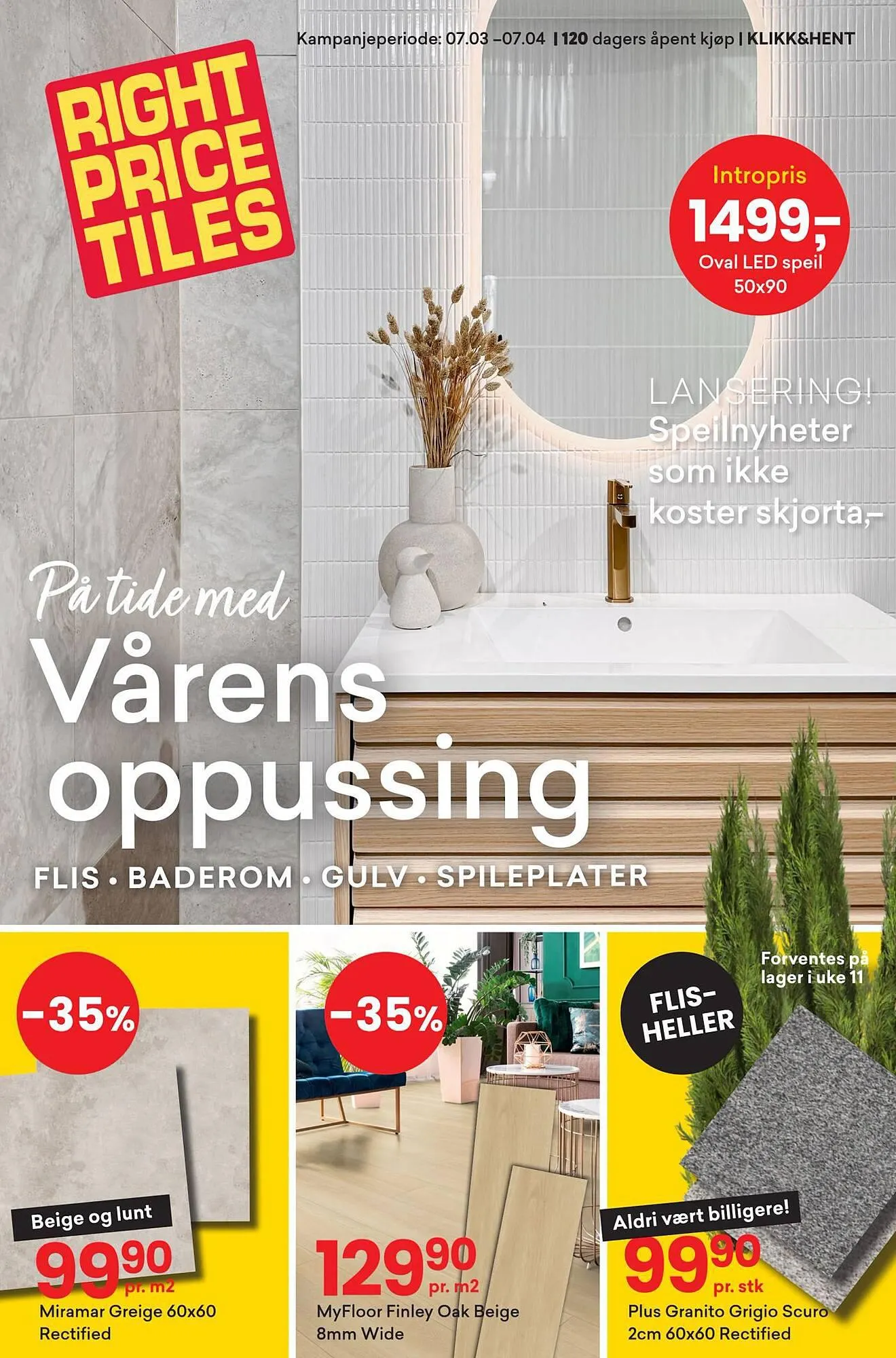Right Price Tiles Kundeavis fra 6. mars til 7. april 2024 - kundeavisside