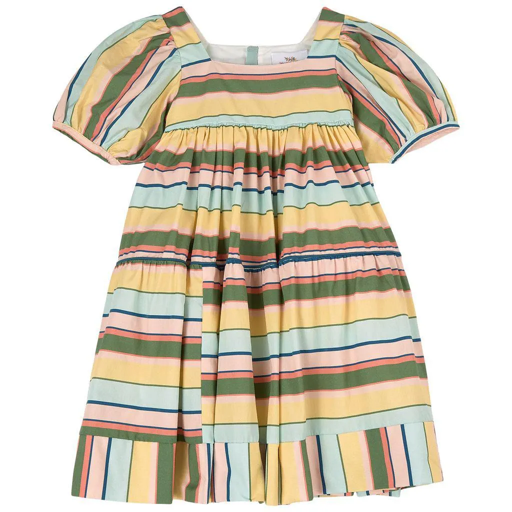Lagdelt Kjole Flerfarget