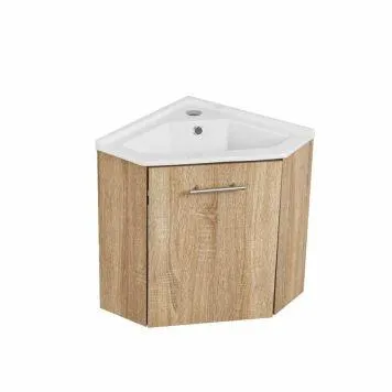 BADEROMSMØBEL ALLIBERT HJØRNE HAMILTON 41CM EIK