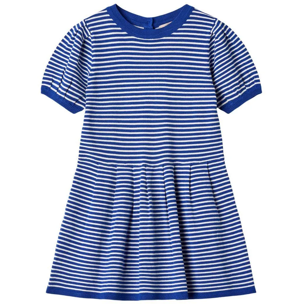 Stripete Strikket Kjole Mazerine Blue/Cloud Dancer