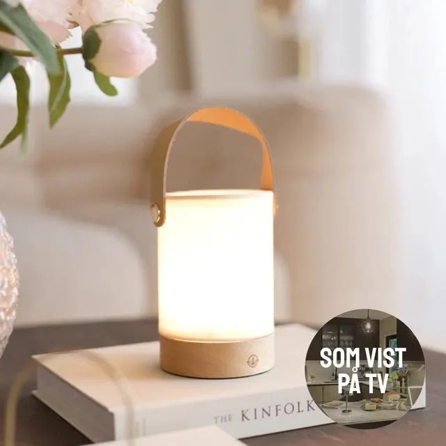 Megrez LED oppladbar bordlampe 21cm natur