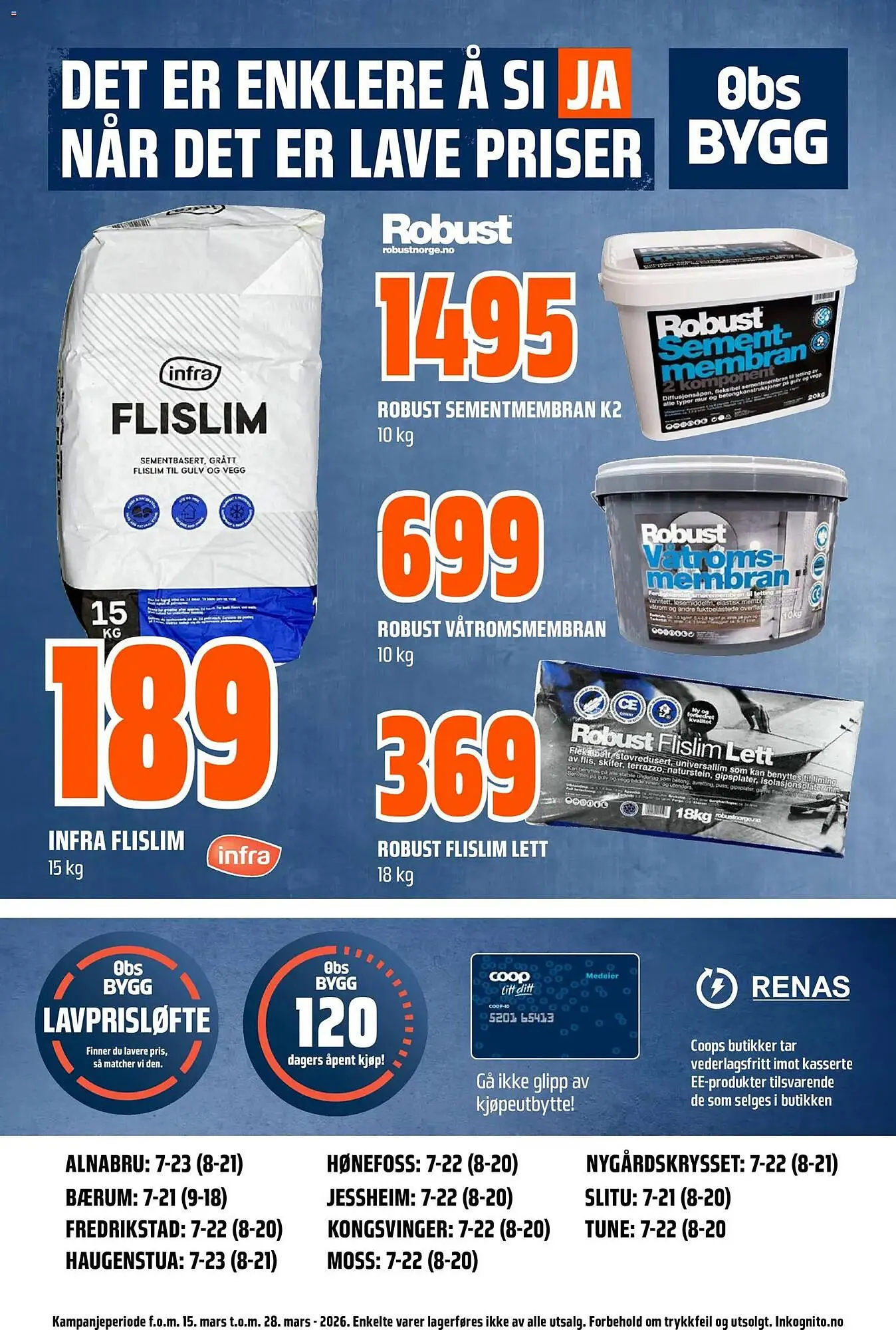 Obs Bygg kundeavis fra 15. mars til 28. mars 2026 - kundeavisside 18