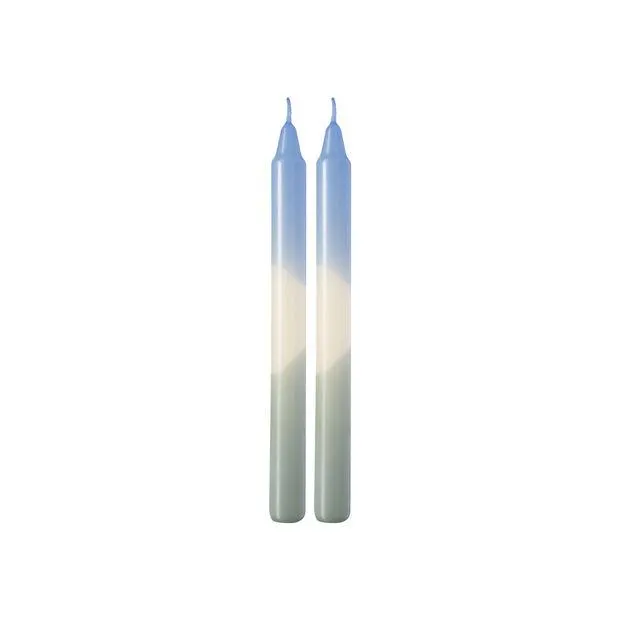 Like Home taper candle Ice & Sage, 2 x 23 cm, 2 items, multicoloured