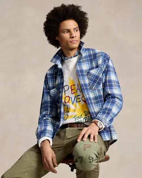 Peace Love Polo Waffle-Knit Pullover