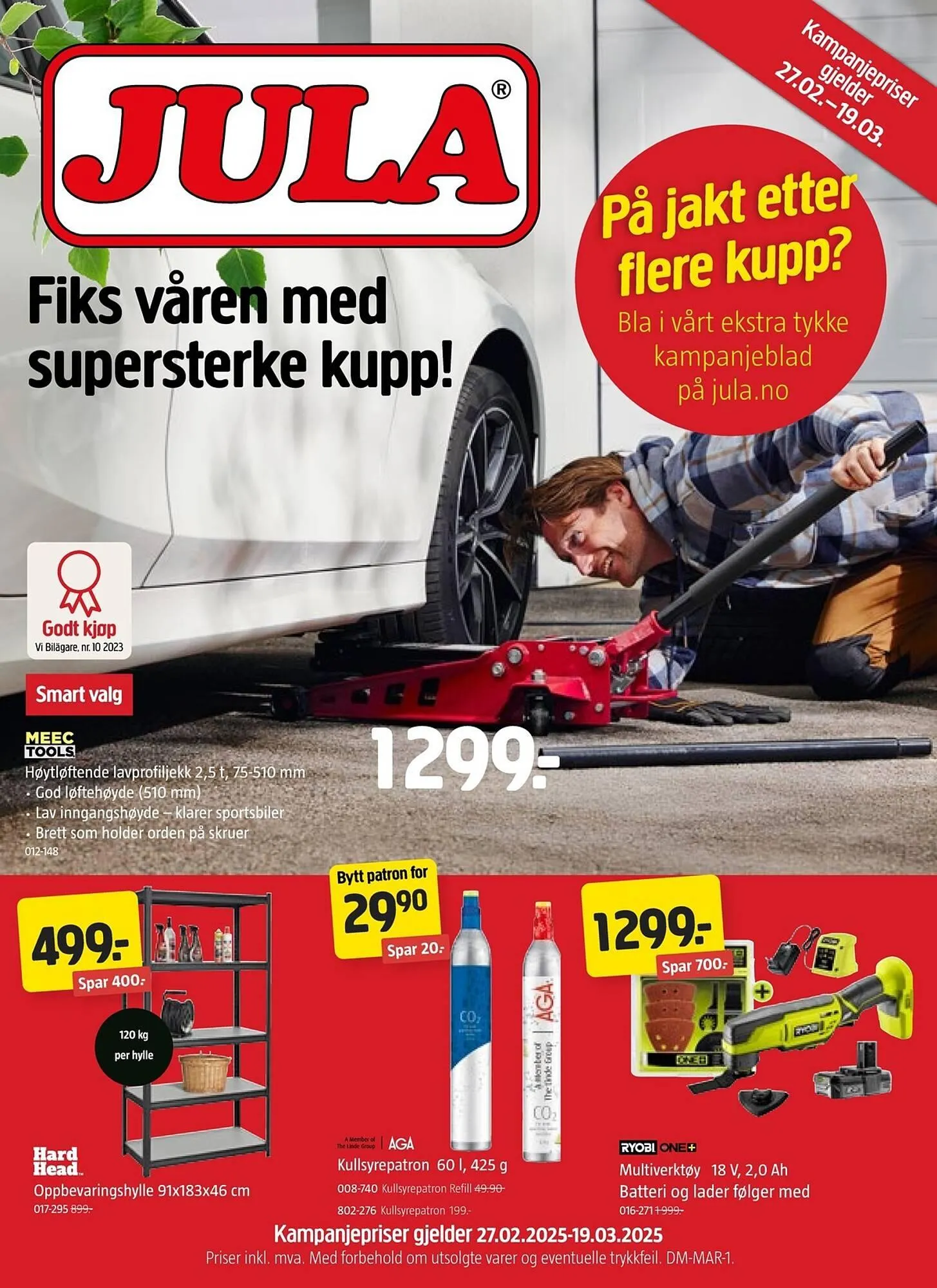 Jula Kundeavis fra 27. februar til 19. mars 2025 - kundeavisside 1