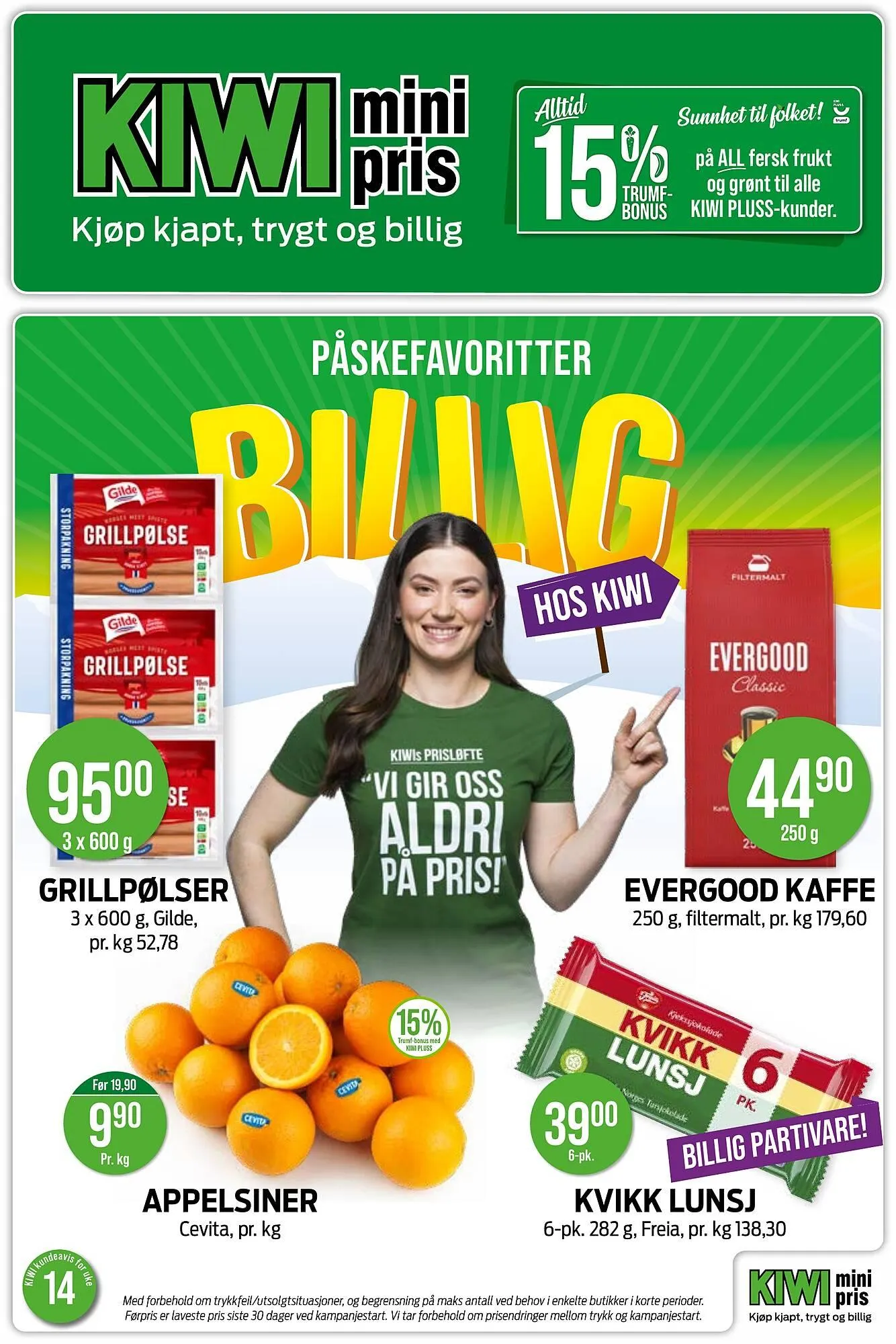 Kiwi fra 30. mars til 5. april 2026 - kundeavisside 1