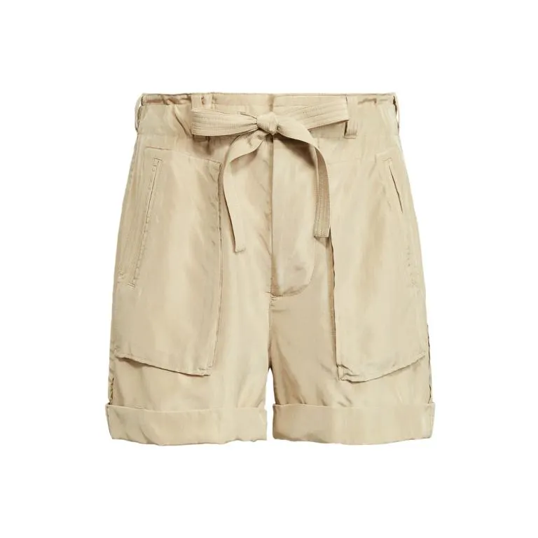 Mulberry Silk Cargo Short – Beige
