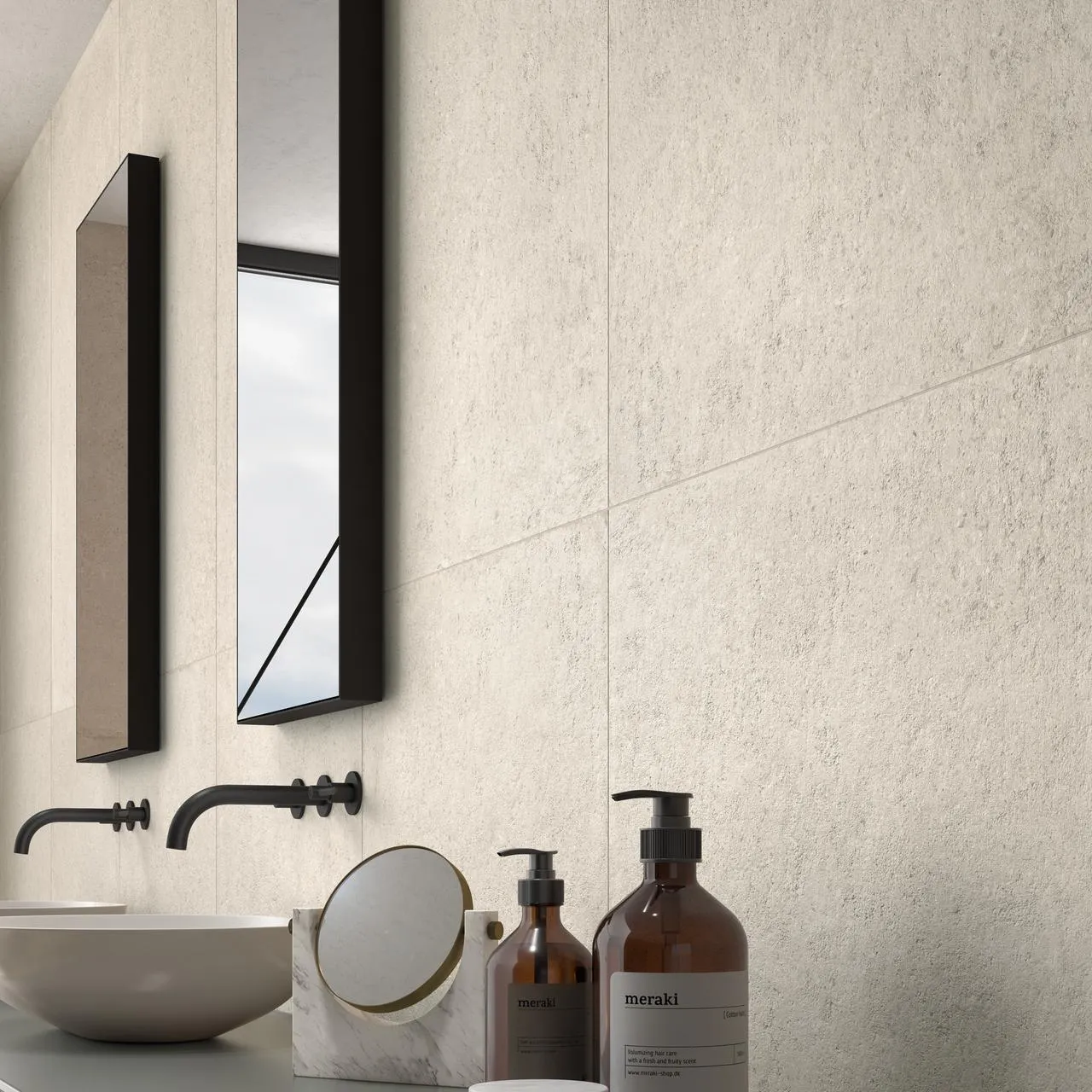 Konkrete bianco 60x60 9,5mm