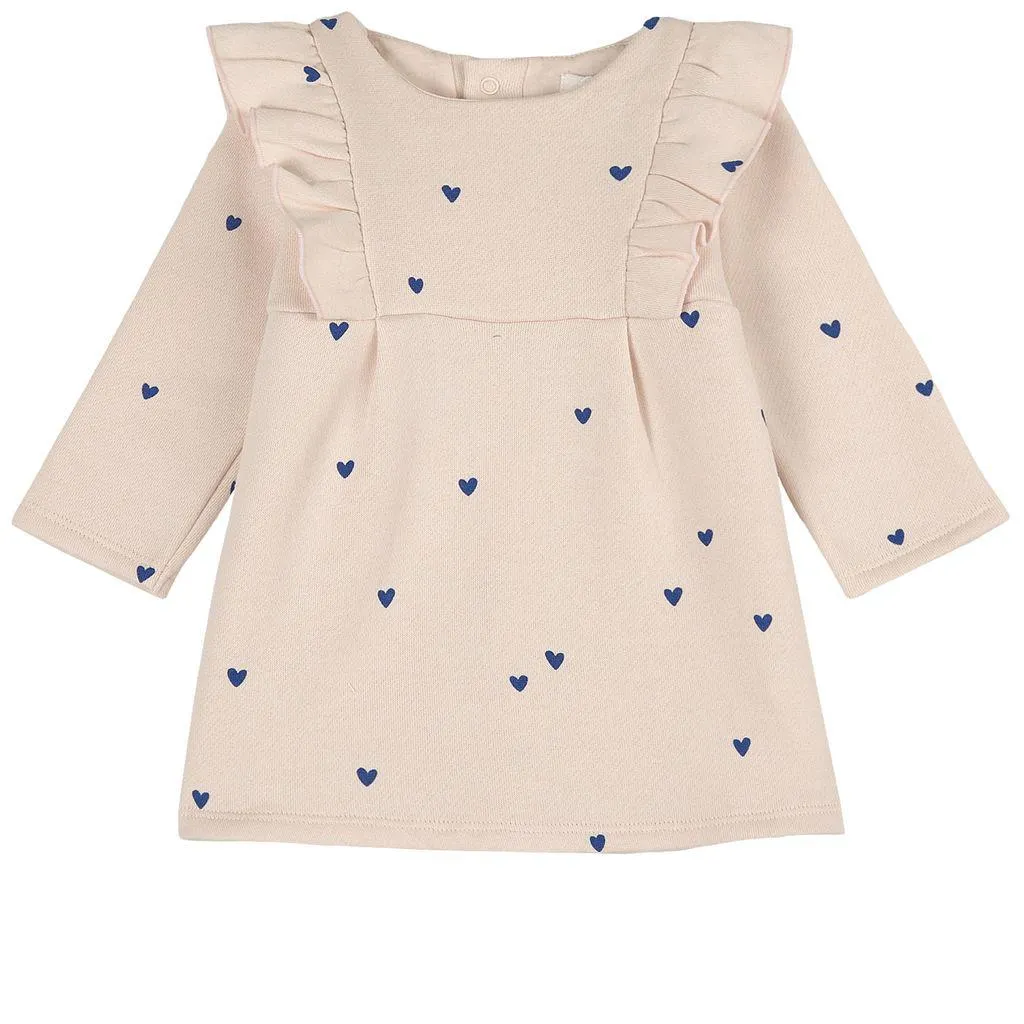 Mønstret Kjole Blushed Pink