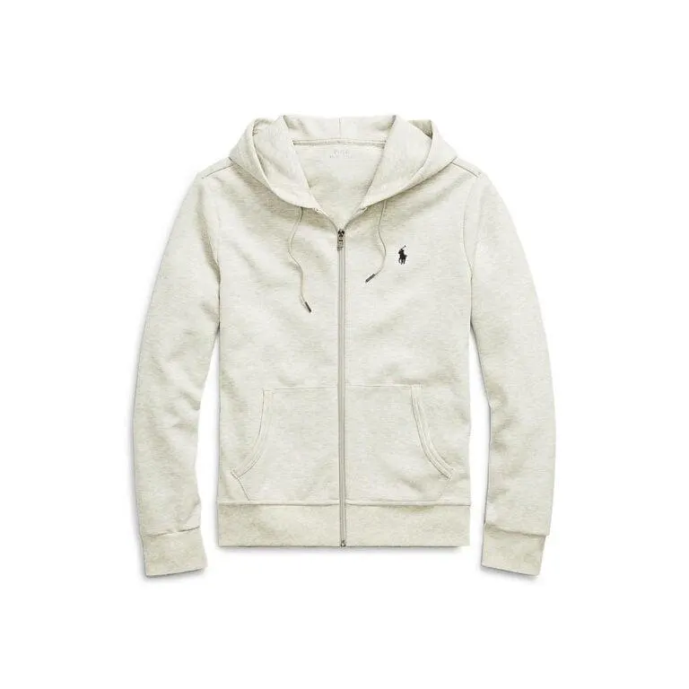 Double-Knit Full-Zip Hoodie – Grå