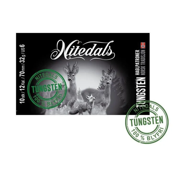Nitedals Tungsten 12/70, US6, 32g (99,90 pr.stk)