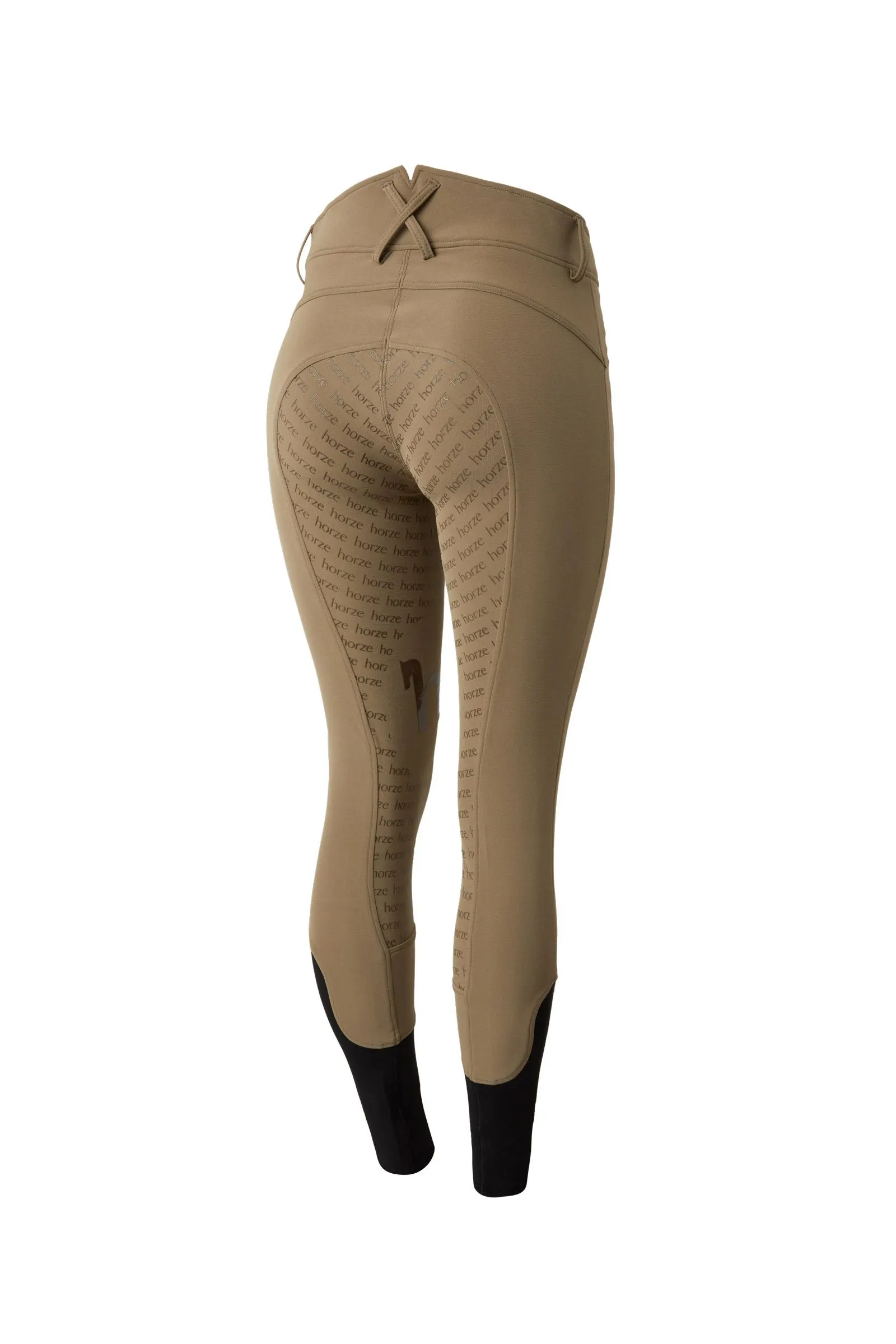 Helforsterkede ridebukser med høyt liv og silikon, dame