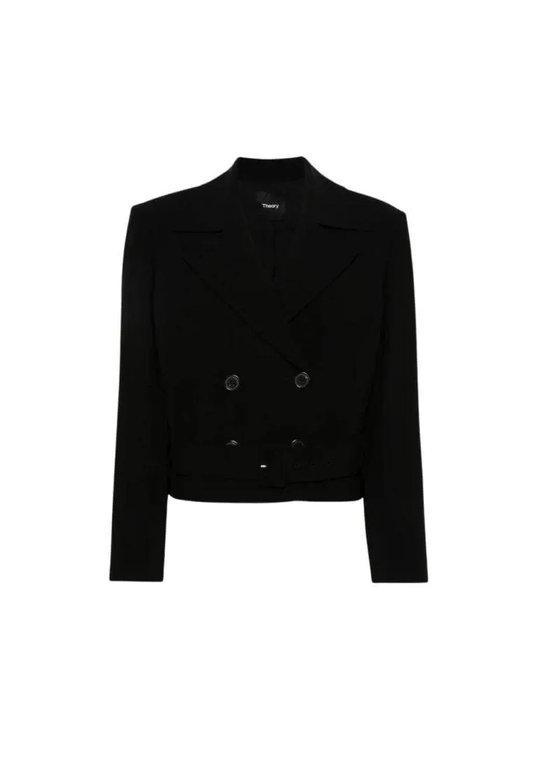 Cropped Trench In Admiral Crepe – Sort