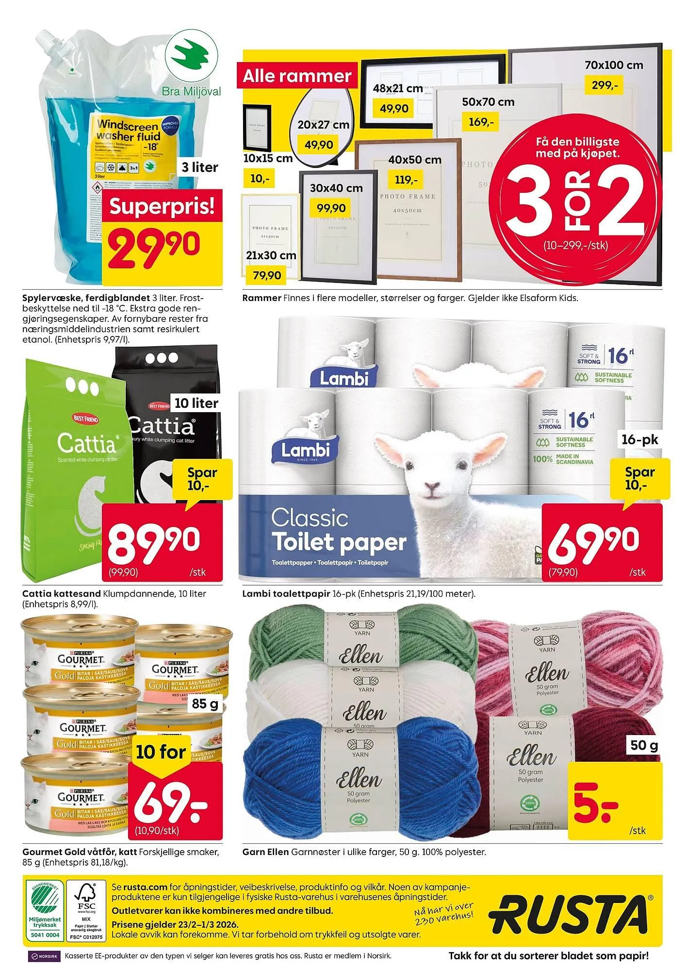 Rusta kundeavis fra 23. februar til 1. mars 2026 - kundeavisside 16