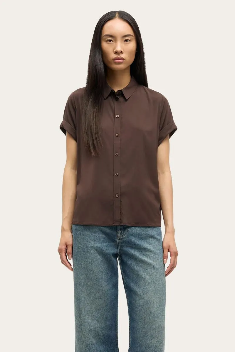 Majan Short Sleeve Shirt Black Coffee