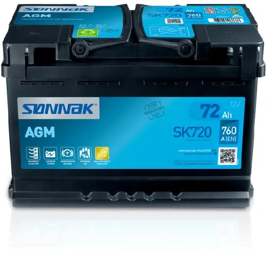 AGM BATTERI 12V 72AH