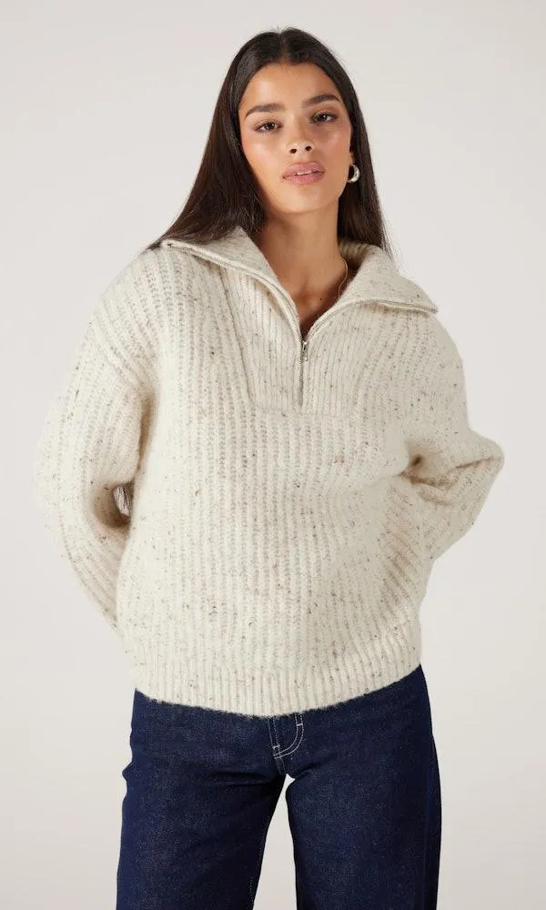 Sisi Strikket Half Zip Genser