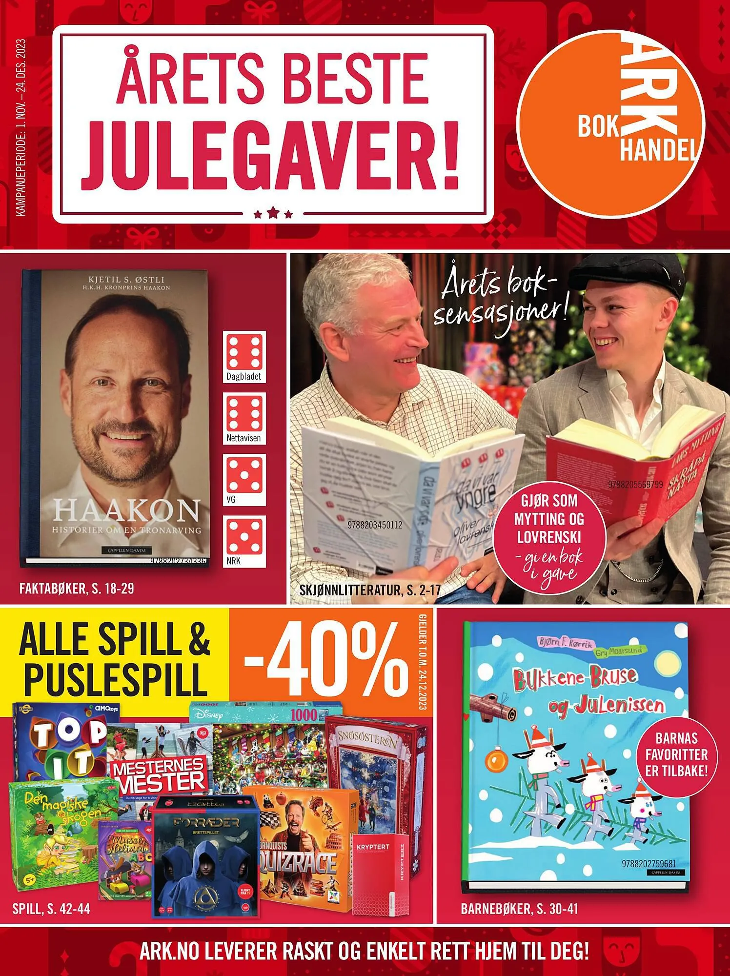 Ark Bokhandel Kundeavis fra 14. desember til 24. desember 2023 - kundeavisside 
