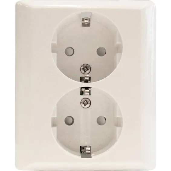 Namron Stikkontakt dobbel innfelt jord og barnevern PH