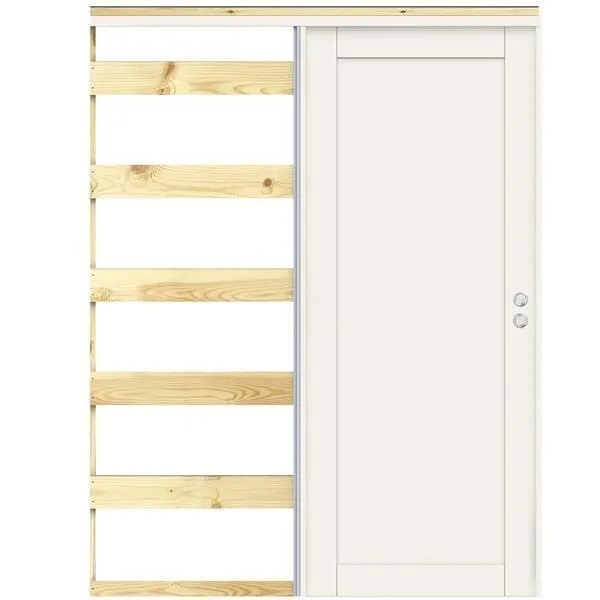 Swedoor Dørblad unique 01l 90x210 hvit tett skyvedør 1 speil