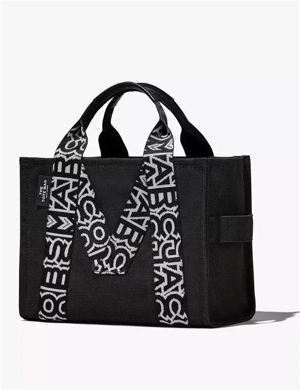 The M Medium Tote Bag Black/White