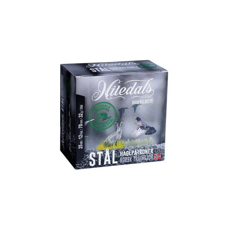 Nitedals Stål 12/70 High Velocity, US 2, 32g (10,76 pr.stk)