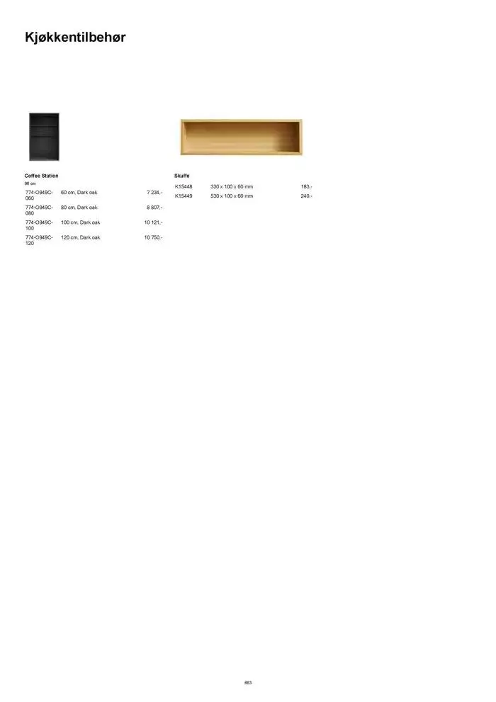 kvik kjøkken Prisliste. fra 1. januar til 31. desember 2025 - kundeavisside 663