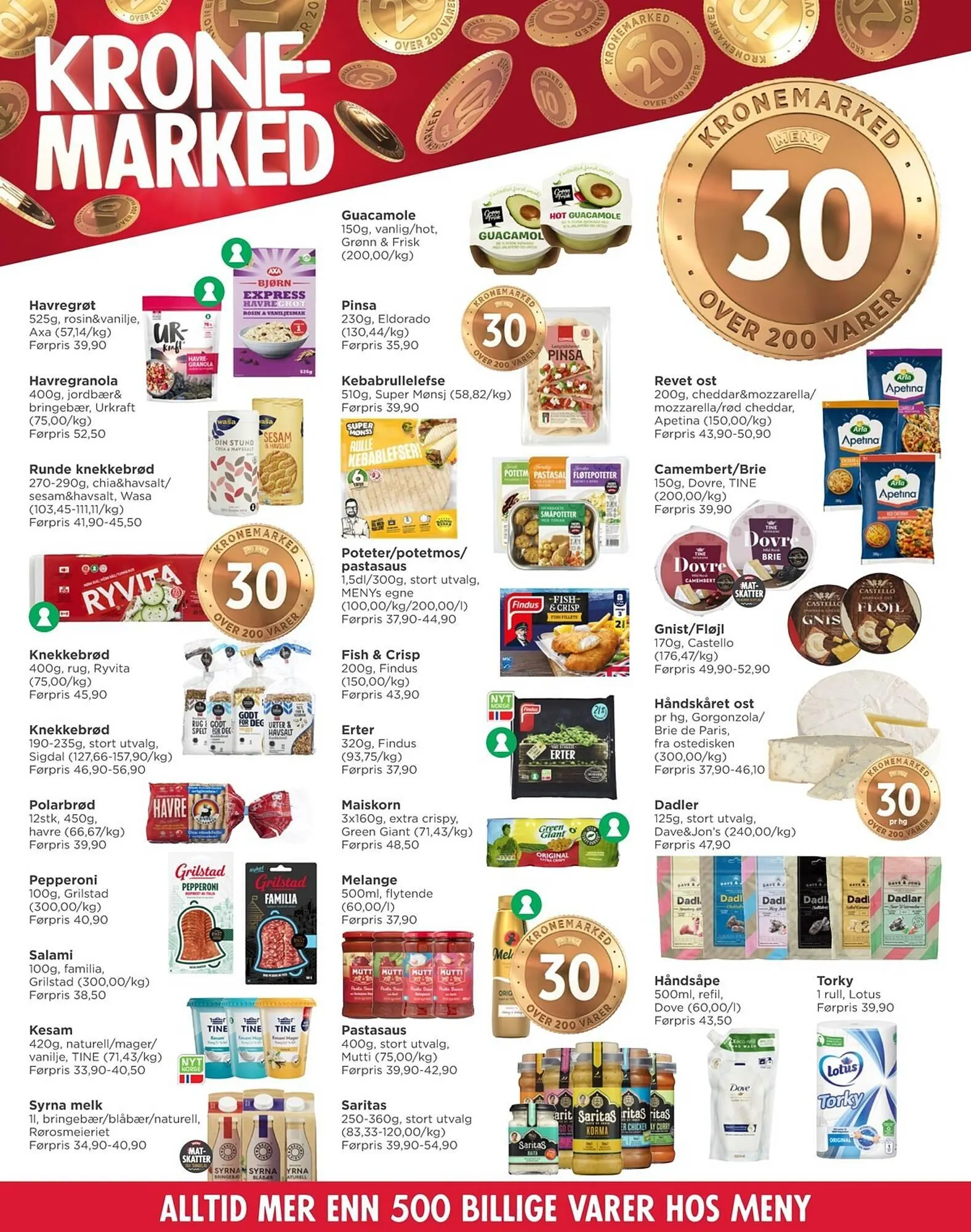 Meny kundeavis fra 5. januar til 10. januar 2026 - kundeavisside 6