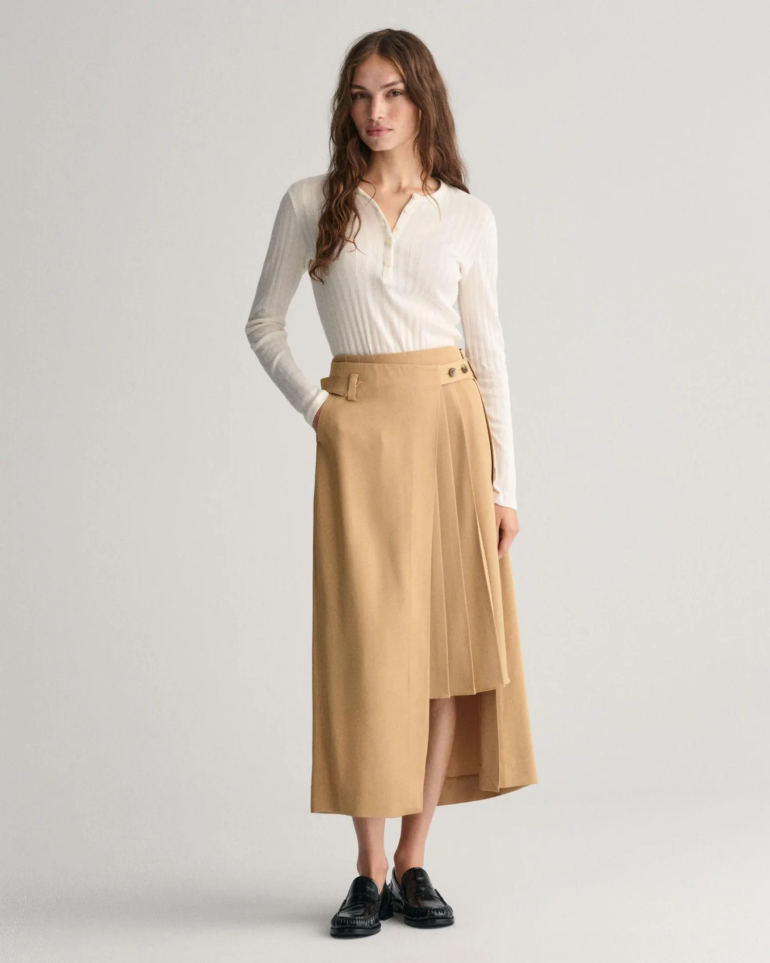 Plissert chinoskjørt