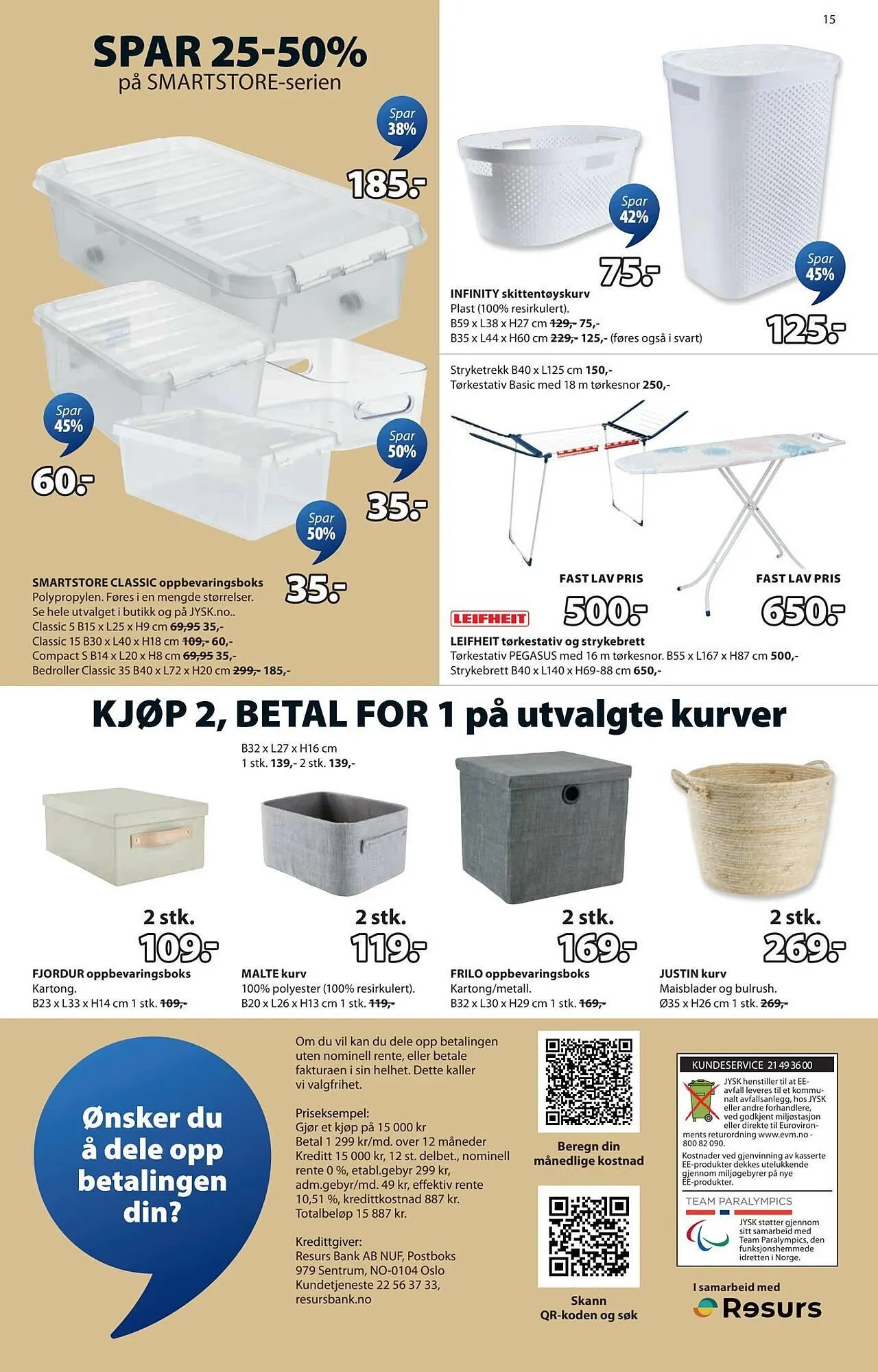 JYSK kundeavis fra 2. mars til 8. mars 2026 - kundeavisside 15
