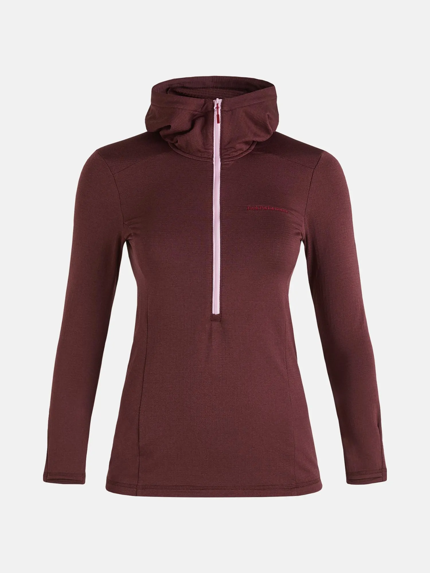 Light Hooded Fleece Half Zip Women