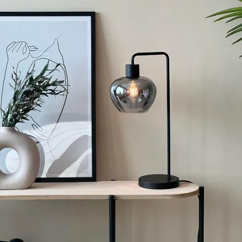 Kelly bordlampe Nova Life Røykfarget