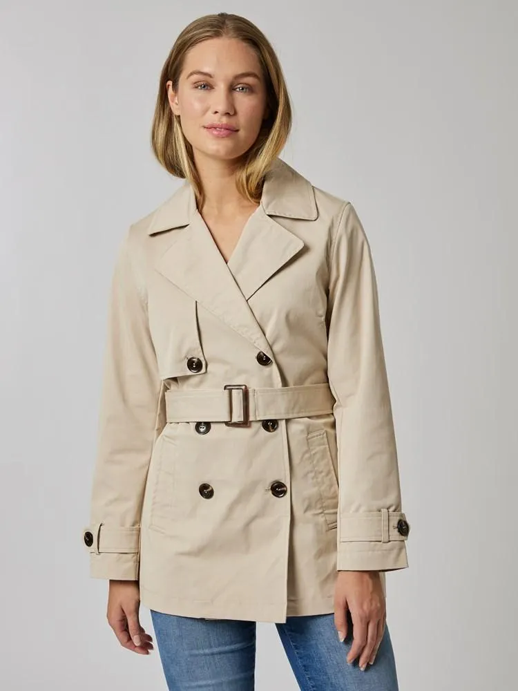 Thea trench Feather Gray