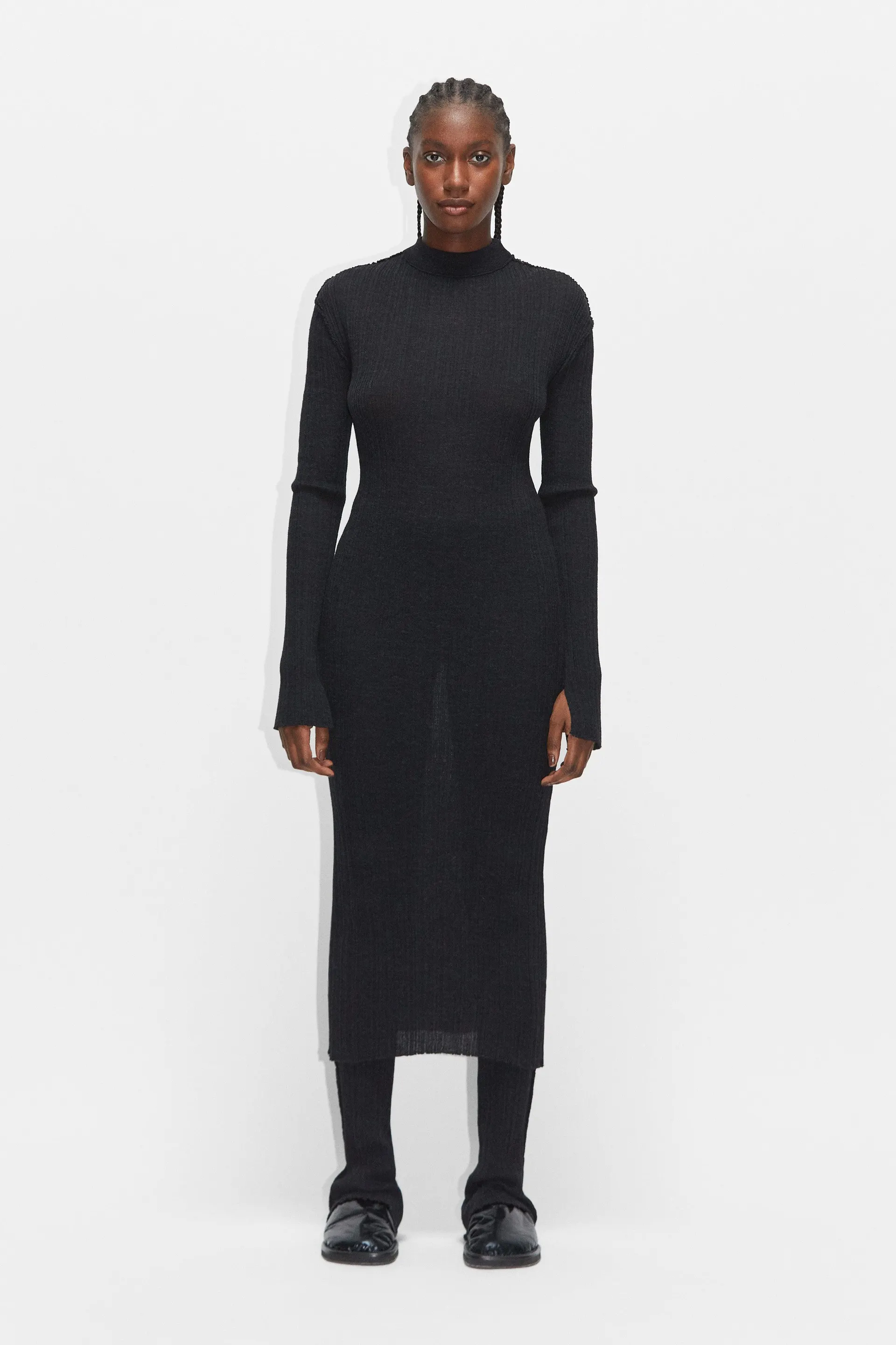 Ribbed Knitted Dress