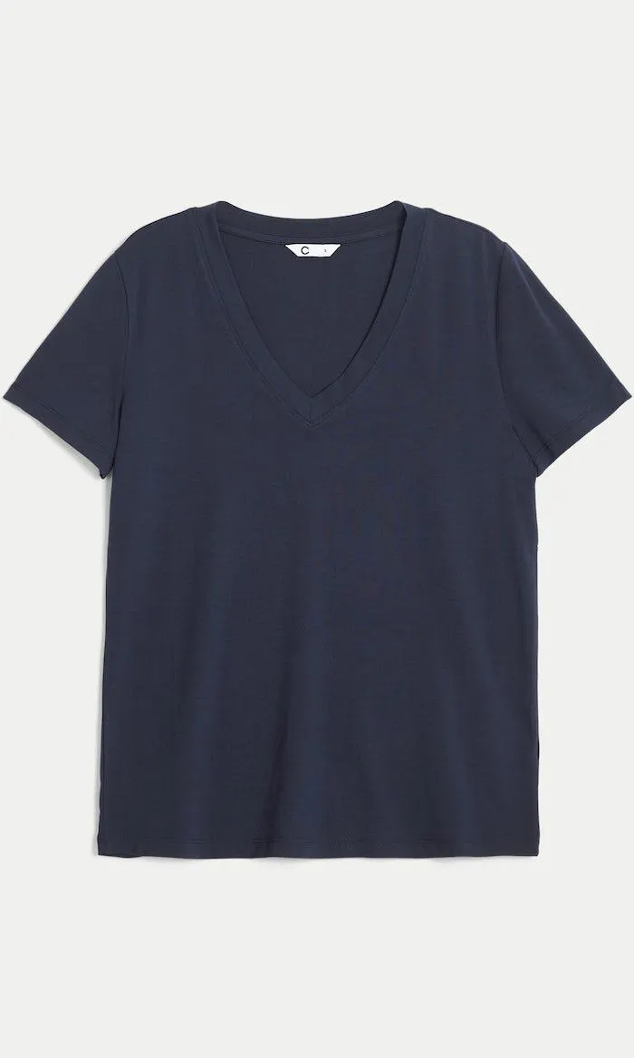 T-skjorte med v-hals