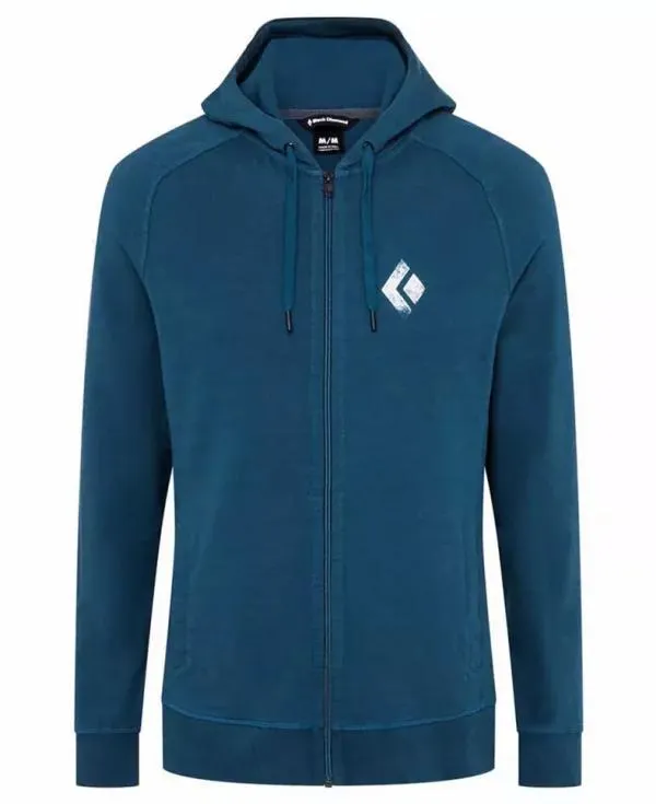 Black Diamond Mens Chalked Up Full Zip Hoody Azurite
