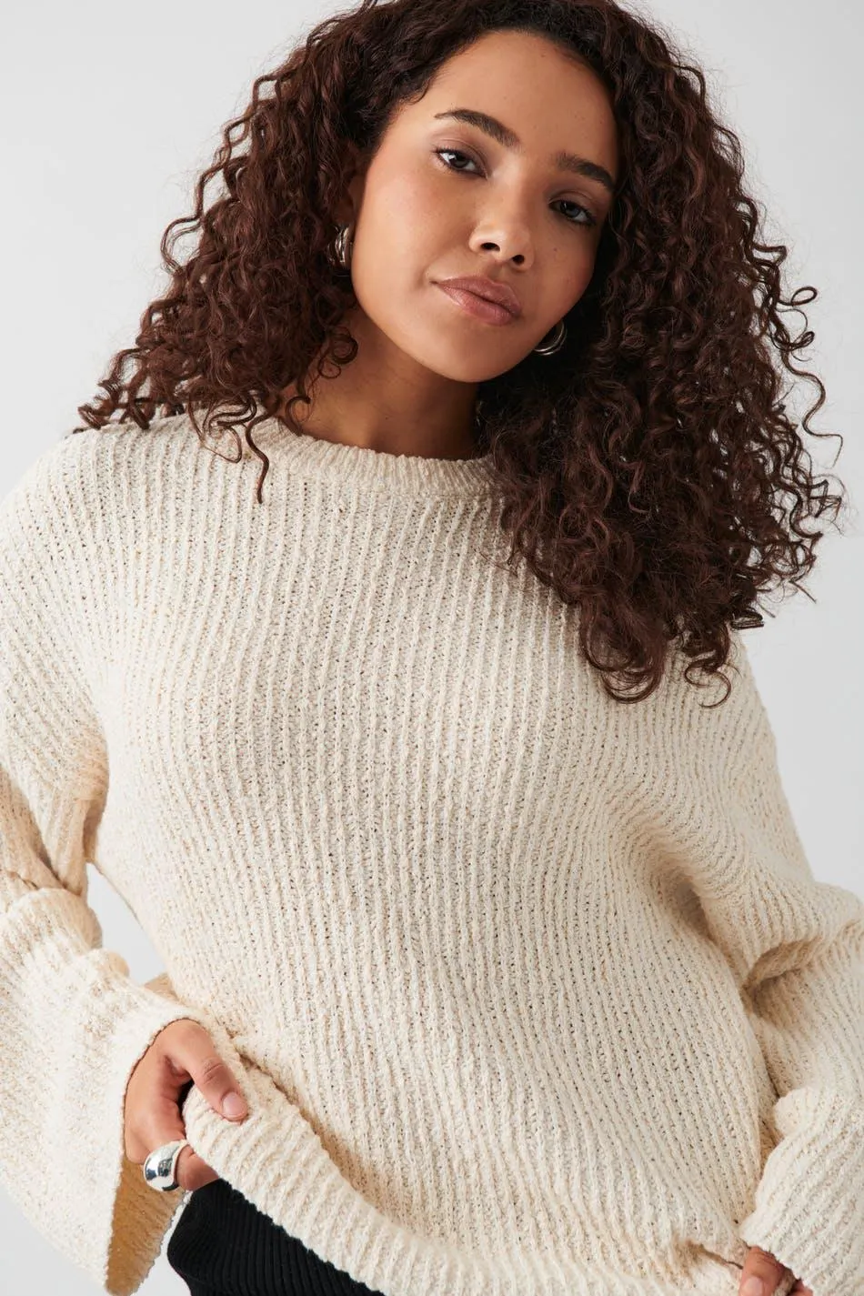 Oversized knitted sweater