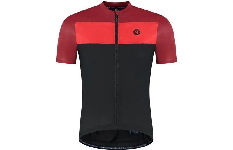 Sykkeltrøye Rogelli Core Block Jersey SS Men Black/Bordeaux/Red