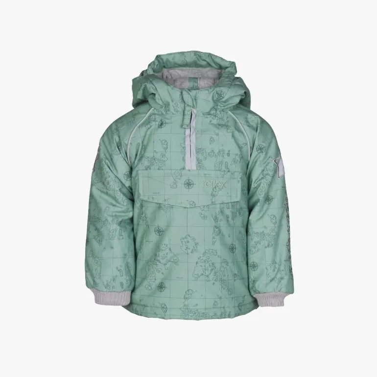 Byparken jakke print, greenfog